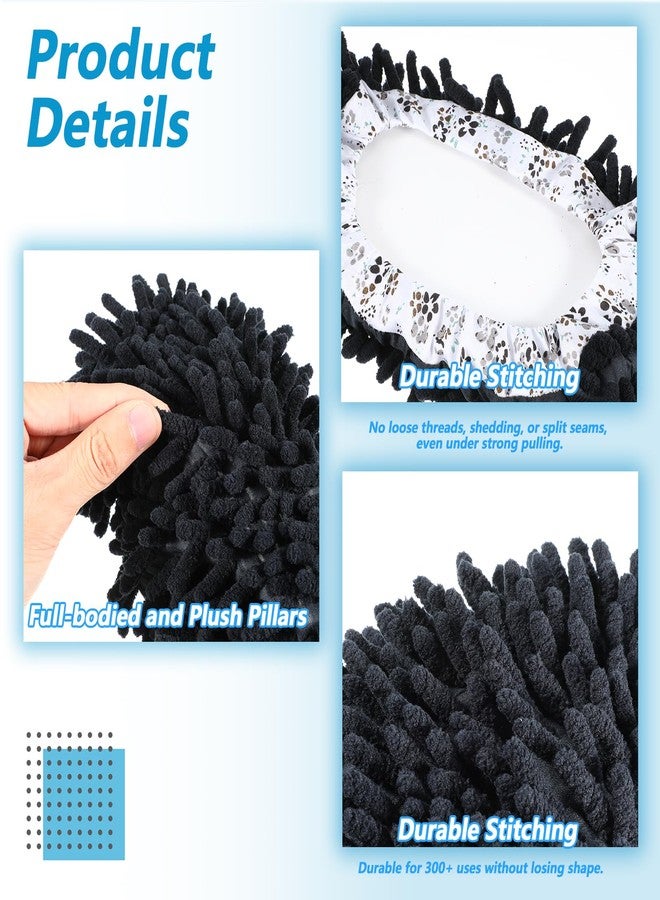 AojSup 8 Pcs Mop Slippers Shoes Cover, Soft Washable Reusable Covers Microfiber Dust Mops Socks for Women Men Foot Hair Cleaners Sweeping Tool House Office Bathroom Kitchen Slipper Cover - Image 3